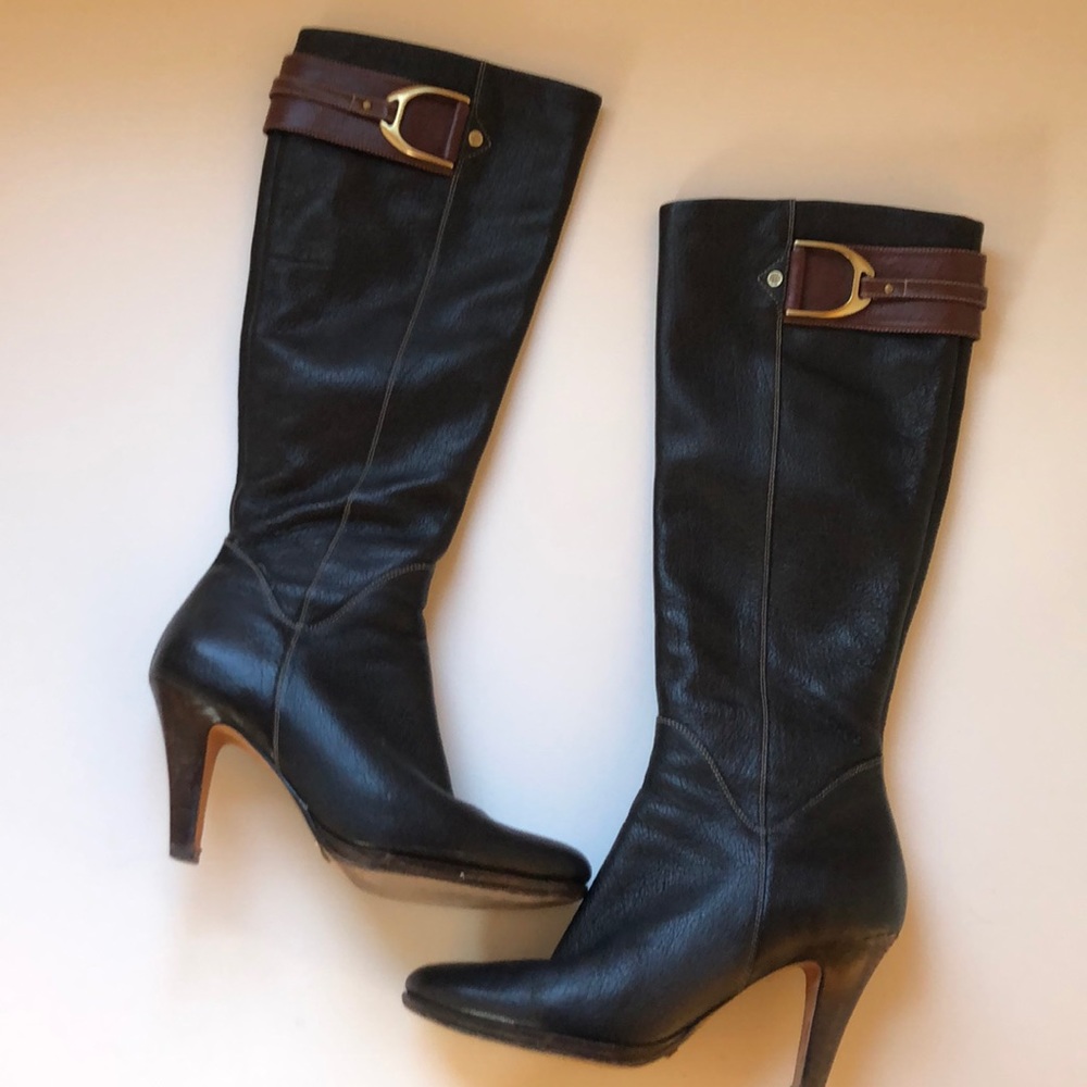 Donating 12/1! Cole Haan Nike Air Sierra tall black boot hardware